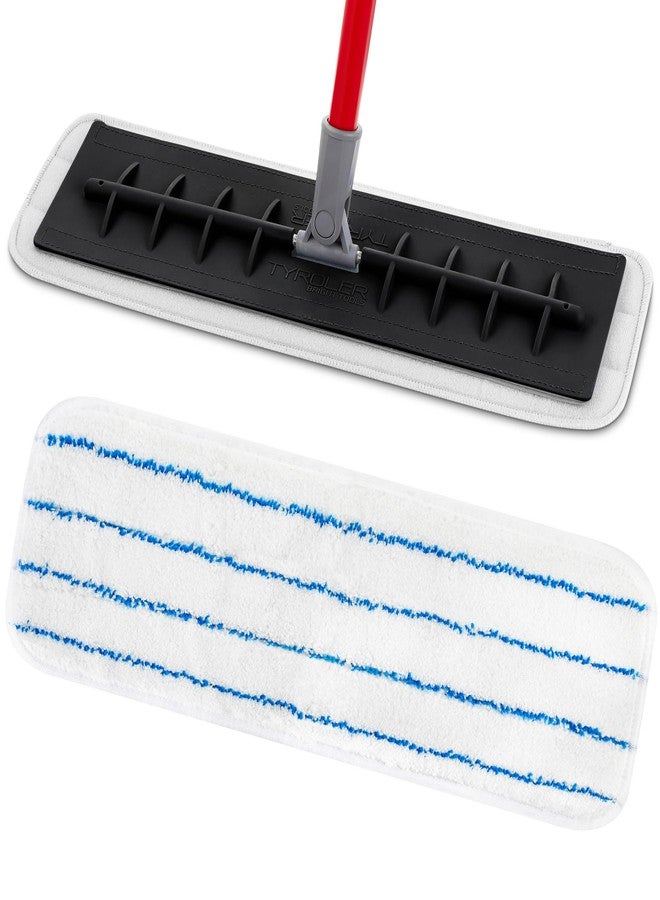 Tyroler Bright Tools Tyroler Microfiber Patented Floor Mop and Cloth , 100% Silicone Won't Scratch Furniture. Long Aluminum Anti-Rust Handle, Fit to Hardwood, Walls, Laminate, Parquet & Tile (Blue - Cloth x2 - Image 2