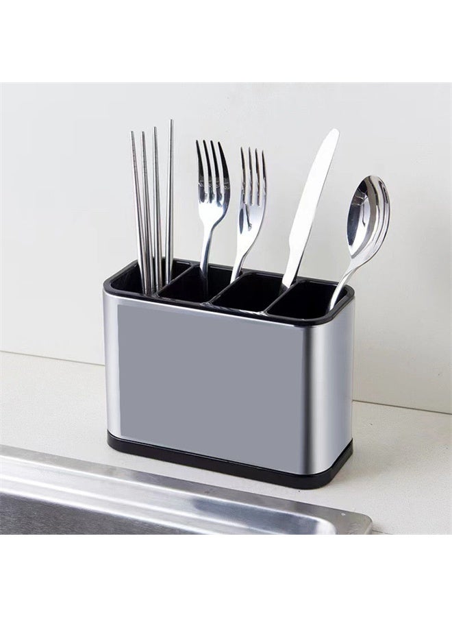 هومستر حامل أدوات المائدة، من الفولاذ المقاوم للصدأ عالي الجودة، تخزين لمنظم سطح المطبخ، أدوات الطهي، تنظيم المطبخ، تخزين وحامل أدوات المائدة - Image 3