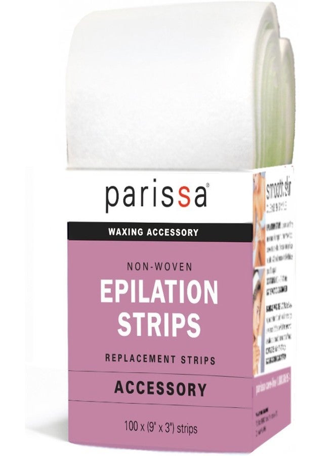 Parissa Epilation Strips | Non-Woven Waxing Strips, Soft & Durable for All-Over Hair Removal, 100% Biodegradable & Reusable with Wax, Professional-Quality for At-Home Waxing | 100 count - Image 1