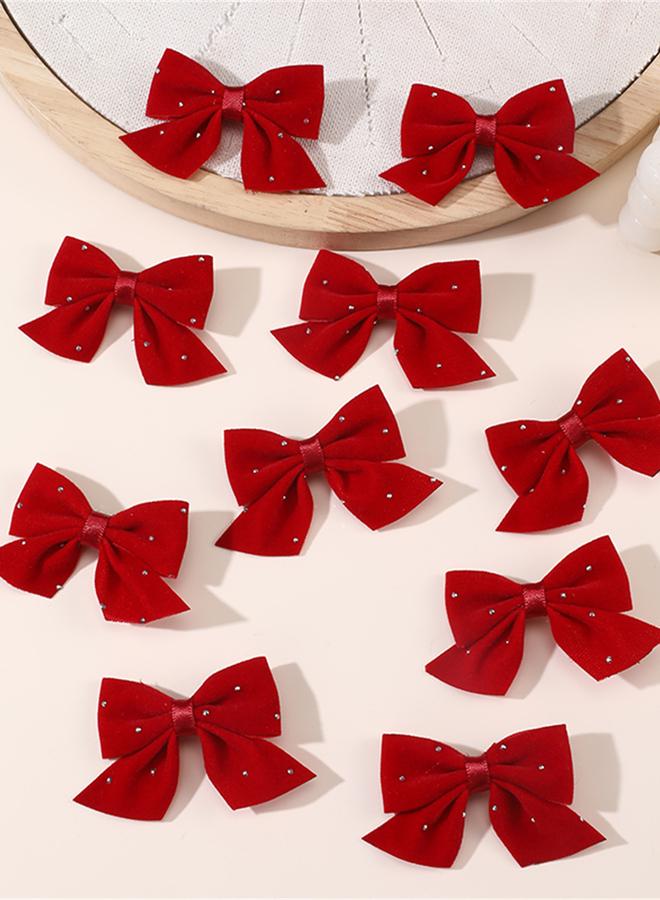 Take Two Set of 10 - Solid  Bow Hair Clips - Image 5