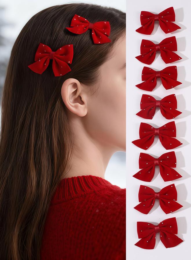 Take Two Set of 10 - Solid  Bow Hair Clips - Image 1