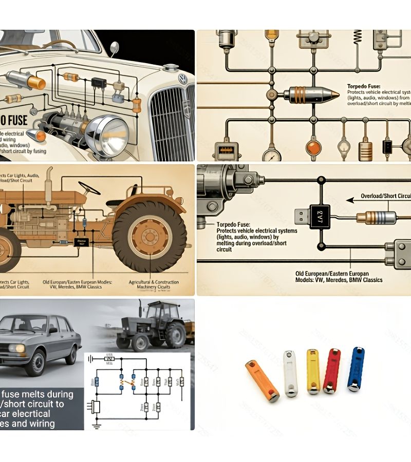 175pcs Torpedo Style Car Fuses for Classic European and Agricultural Vehicle Circuits - Image 4