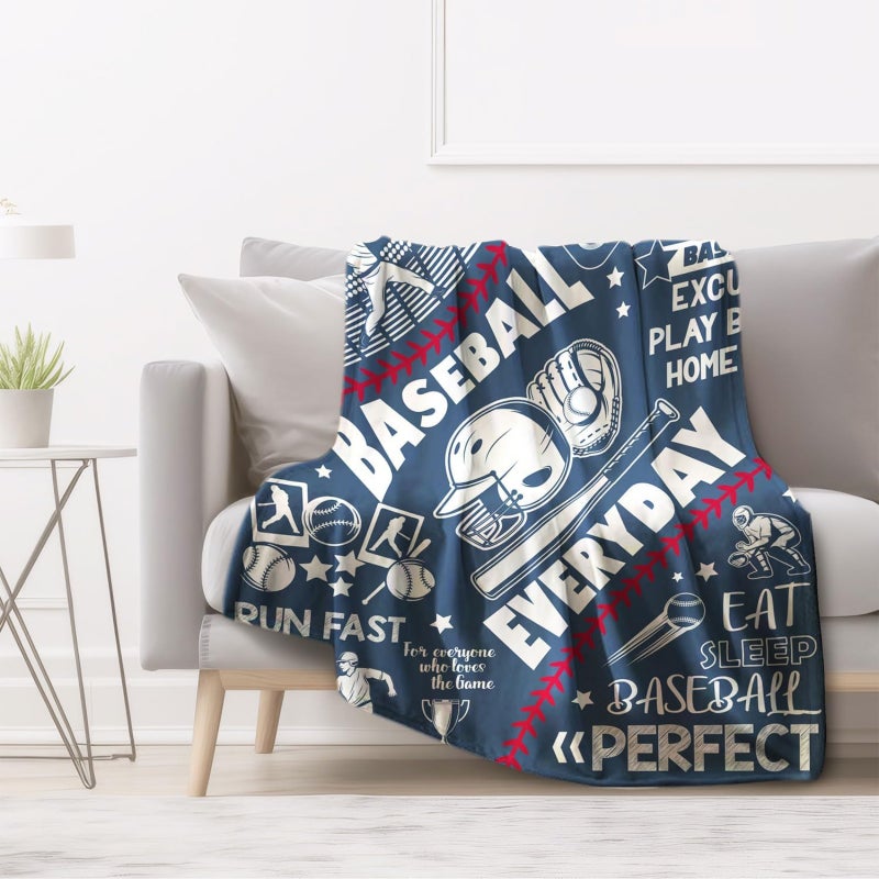 Sports-themed suede casual blanket, flannel sports blanket, men's fleece blanket for sofas, beds, home decor (60 "x 80", 150x200cm) - Image 3