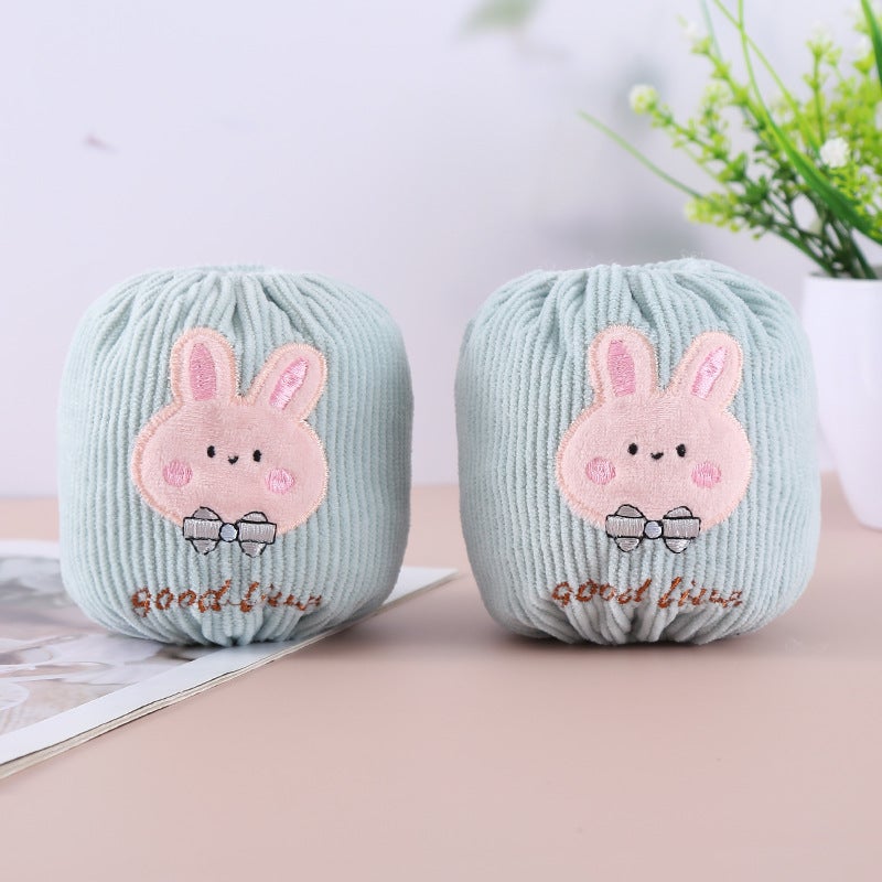 Cute Rabbit Childrens Sleevecover Warm Winter Protection Against Dirt Stain For 0-4 Years Old Boys Girls Light green 