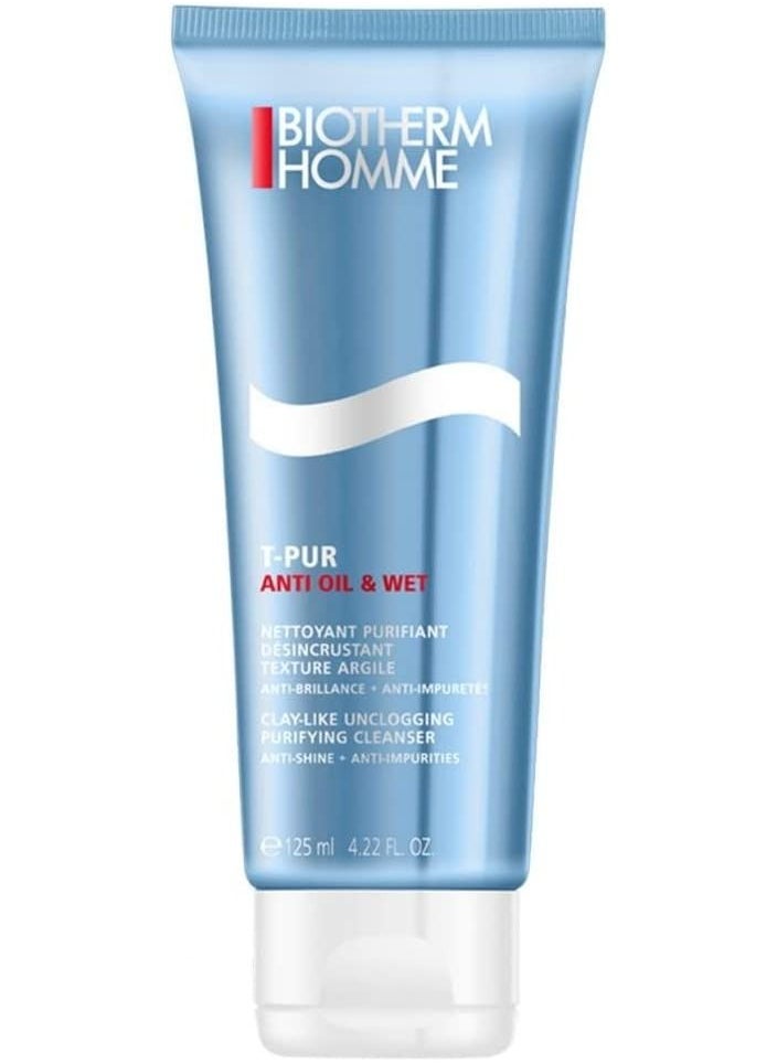 BIOTHERM Biotherm Homme T-Pur Anti Oil And Wet Purifying Cleanser for Men 125 Ml 