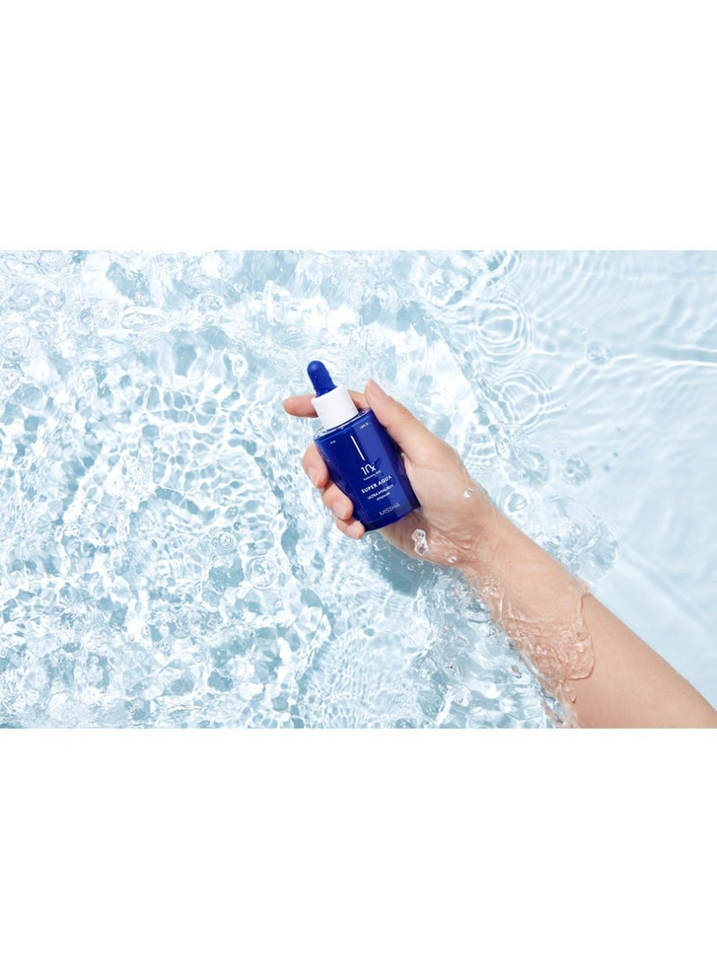 Missha Korean 10 X Super Aqua Ultra Hyalron Ampoule , With Hyaluonic Acid , To Calm Down Sensitive Skin 47ml - Image 5