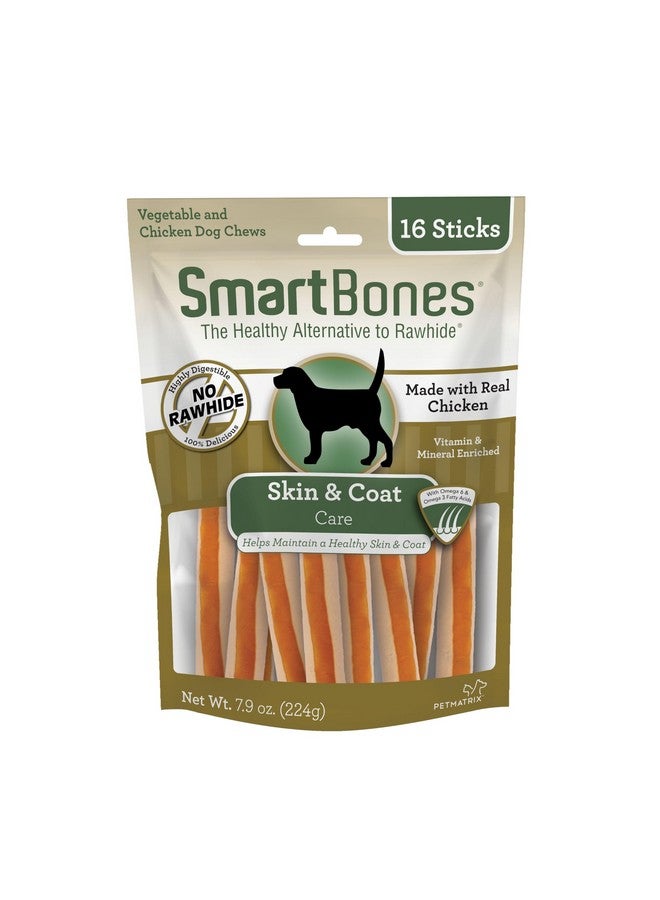 SmartBones Skin And Coat Care Sticks 16 Count, Rawhide-Free Chews For Dogs, With Omega Fatty Acids - Image 1