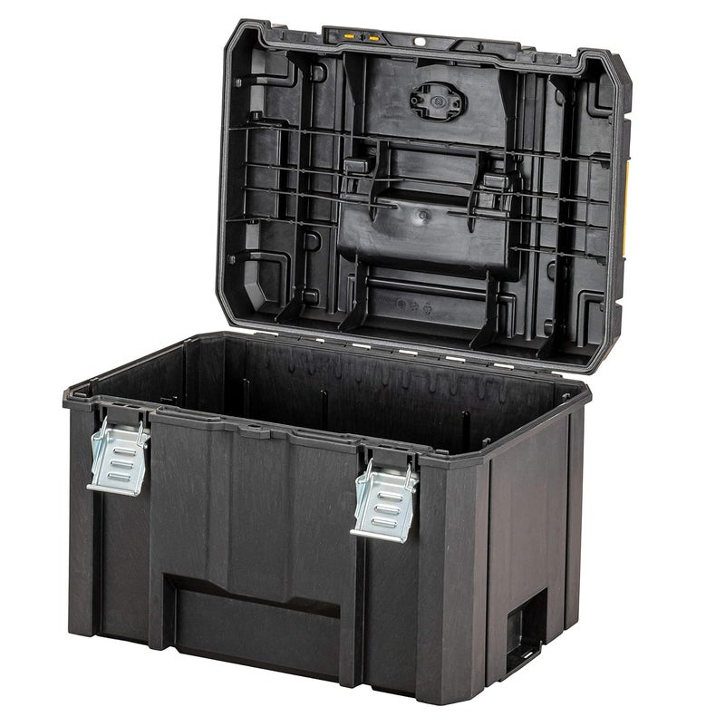 DEWALT DEWALT DWST833461 TSTAK HeavyDuty Portable Plastic Deep Box With Removable Half Size Internal Tote Tray IP54 Rated Waterseal 30 Kg Weight Capacity Metal Latches 44x332x302 cm  - Image 3