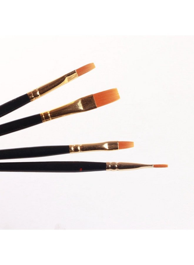 FABER-CASTELL Synthetic Hair Flat Assorted Paint Brush, Set Of 4 Navy Blue  - Image 4