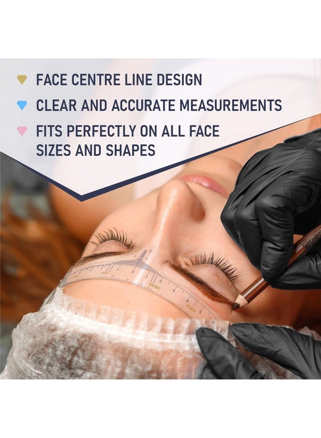 BRAWNA Eyebrow Ruler Stencil 30 Pcs Clear Adhesive Eyebrow Shaping, Henna Tinting And Microblading Kit Stencils Disposable Eyebrow Extensions Shaper Tool For Women Eyebrow Microblading Supplies - Image 5