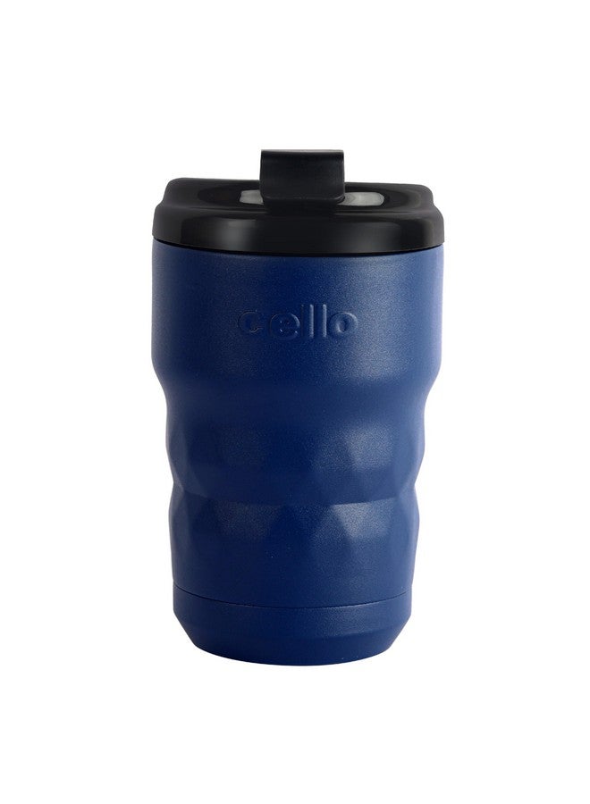 Cello CELLO Nomad Stainless Steel Vacum Insulated Mug, 350ml, Blue | Anti-Slip Diamond Grip | Prolonged Hours Hot & Cold | Spill Proof & Easy to Sip Travel Mug | Tea & Juice Mug | Soup Flask | Water Flask - Image 2