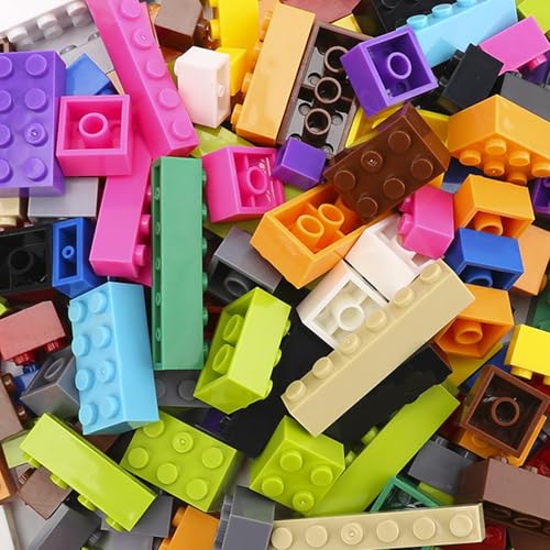RWDTER 250 Pieces Bulk Building Bricks Compatible with Lego and All Brands 8 Sizes and A Variety of Colors to Mix and MatchRandom Color - Image 1