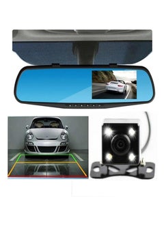 Vehicle Blackbox DVR Car Mirror Camera 1080P Dual Dash Camera Front & Rear View Camera HD Video Recorder 170° Wide Angle Support Night Vision G-Sensor Loop Recording Camera
