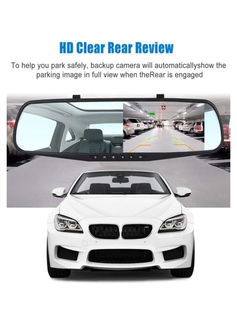 SHEZA STAR Vehicle Blackbox DVR Car Mirror Camera 1080P Dual Dash Camera Front & Rear View Camera HD Video Recorder 170° Wide Angle Support Night Vision G-Sensor Loop Recording Camera  - Image 3