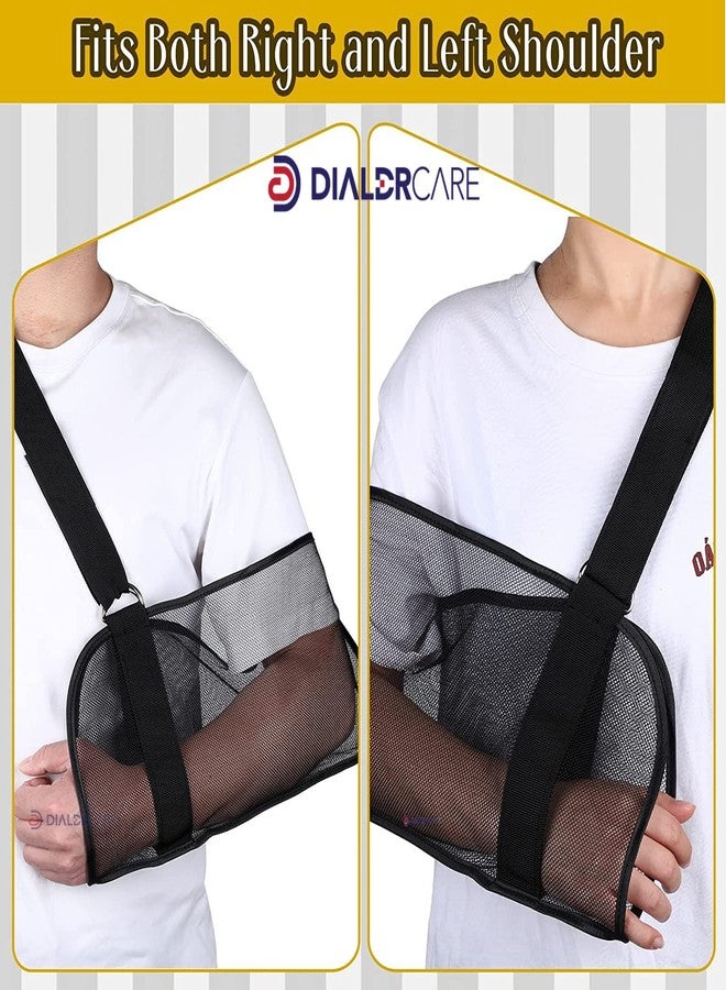 DIALDRCARE حمالة ذراع DIALDRCARE للنساء والرجال والمراهقين، حزام كتف قابل للتعديل للمعصم والمرفق وإصابات الكتف (حامل الذراع 3) - Image 4