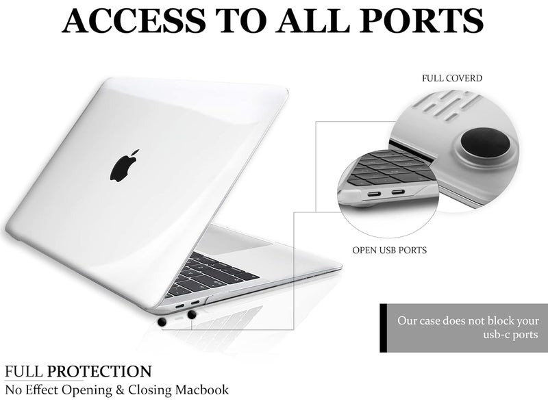 GIOIA BAZAAR Case for MacBook, Plastic Hard Shell Case Cover Only Compatible with MacBook Pro 14 (2021-22) A2442 M1 Pro / M1 Max, Clear Combo - Image 5