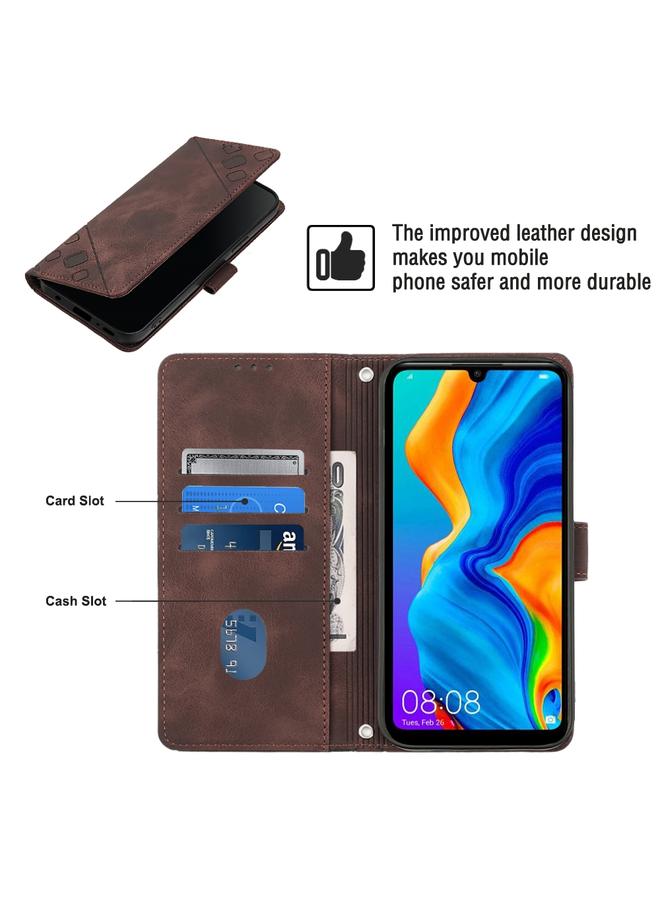 زبون جراب لهاتف Huawei P30 lite مصنوع من الجلد المنقوش بملمس ناعم - Image 5