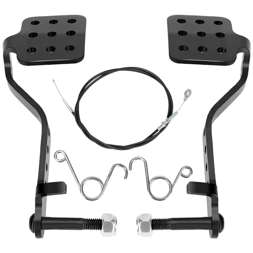 GREHUA Go Kart Pedal and Throttle Cable Compatible with Predator 212cc 196cc 6.5hp Road Rocket Manco Kandi Carter Azusa Go Kart Vintage Racing Drift Trike Heavy Duty Pedal Go Kart Parts - Black - Image 1