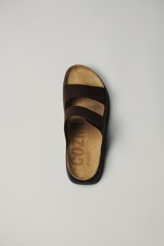 ECCO Men's Cozmo Two Band Slide Sandal, Potting Soil Nubuck, 10-10.5 - Image 5