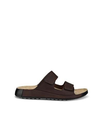 ECCO Men's Cozmo Two Band Slide Sandal, Potting Soil Nubuck, 10-10.5 - Image 2