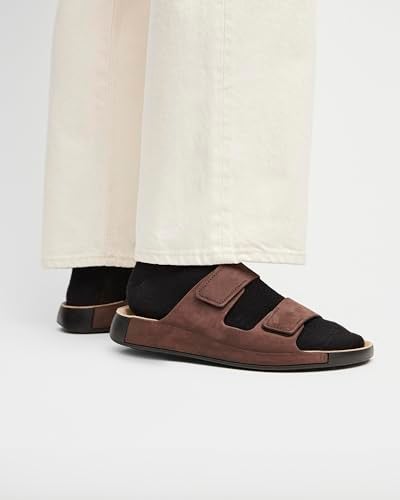 ECCO Men's Cozmo Two Band Slide Sandal, Potting Soil Nubuck, 10-10.5 - Image 4