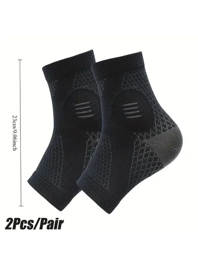 Black Ankle Support Socks Anti Fatigue Compression Foot Covers Sports Protective Gear - Image 5