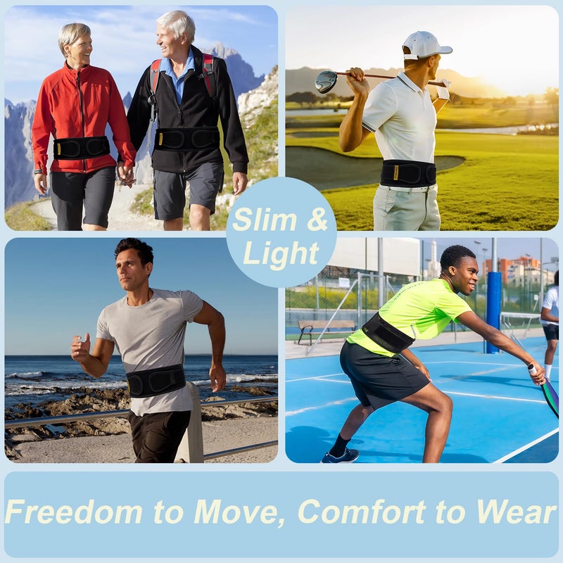cybryeh Thin & Lightweight Back Brace for Lower Back Pain Relief â€“ Slim, Breathable Back Support Brace for Sciatica, Herniated Disc â€“ Adjustable Lumbar Support Belt for Men & Women, All Day Comfort - Image 5