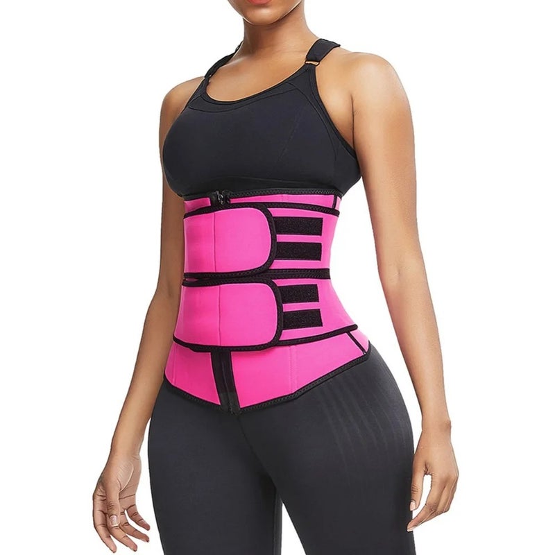 Bluejw Waist Trimmer Belt for Women Men, Sweat Waist Trainer Stomach Wrap, Workout Fitness Abdominal Trainer - Image 4