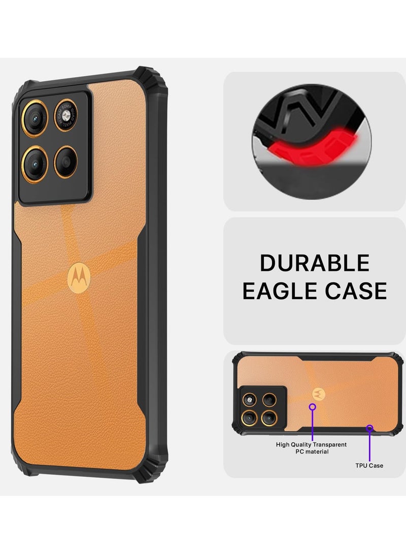 Motorola Moto G15 Back Cover Crystal Clear Transparent Back Ultra Hybrid  Full Camera Protection Raised Edge Bumper Back Case for Motorola G15 - Image 5