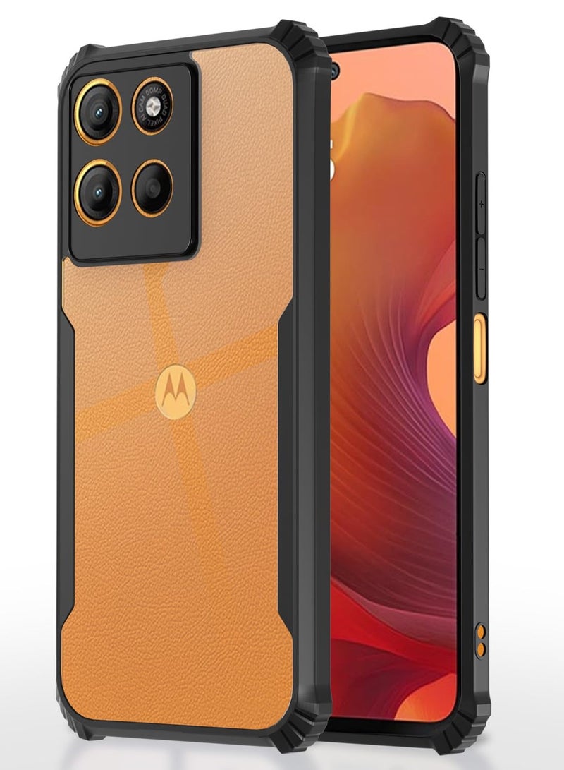 Motorola Moto G15 Back Cover Crystal Clear Transparent Back Ultra Hybrid  Full Camera Protection Raised Edge Bumper Back Case for Motorola G15 - Image 1