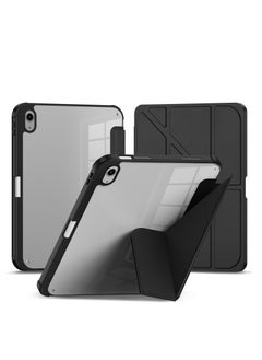 Terra Cover for iPad Terra 10.2 inch 2021/2020/2019 with Smart Pen Holder Slim Smart Cover with Stand 2 in 1 Black/Clear  - Image 1