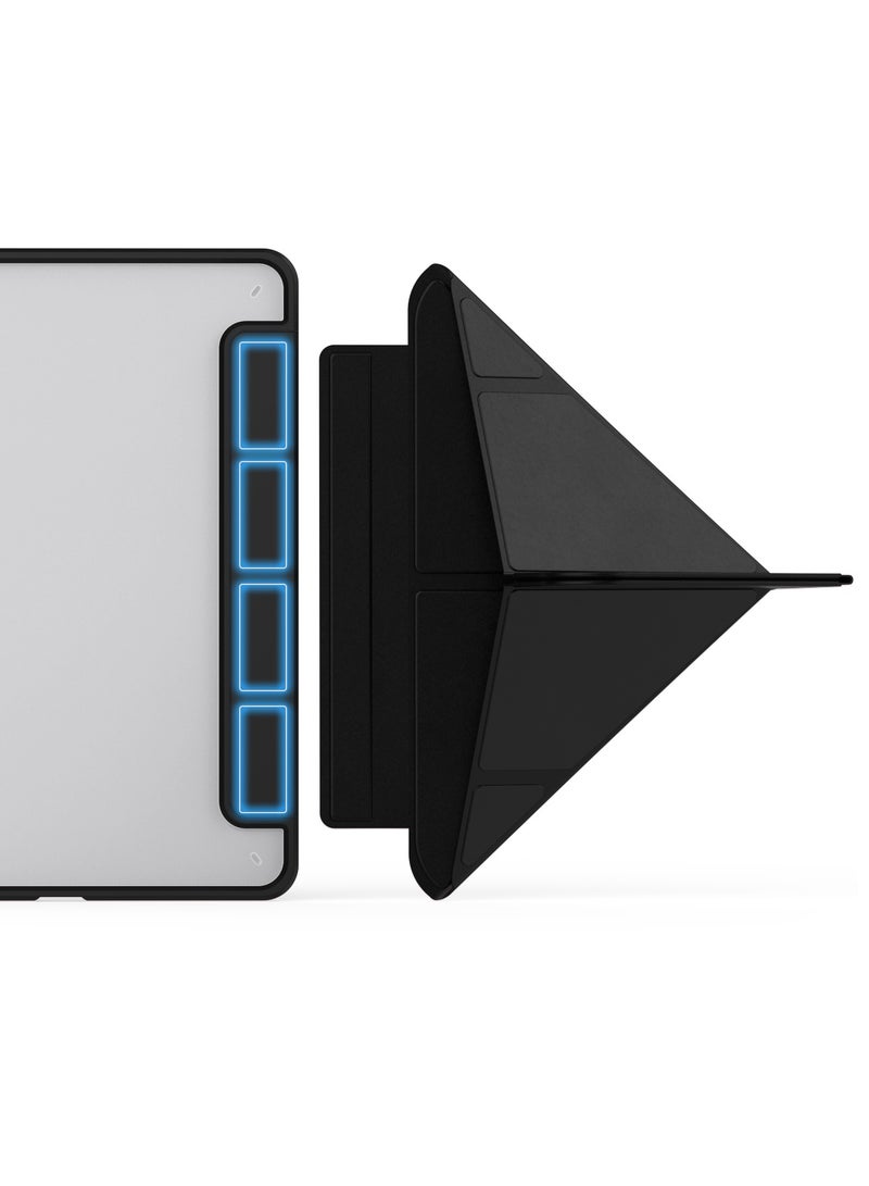 تيرا كفر ايباد تيرا 10.2 بوصة 2021/2020/2019 مع حامل قلم ذكي غطاء ذكي رفيع بمسند 2في 1 أسود/شفاف - Image 2