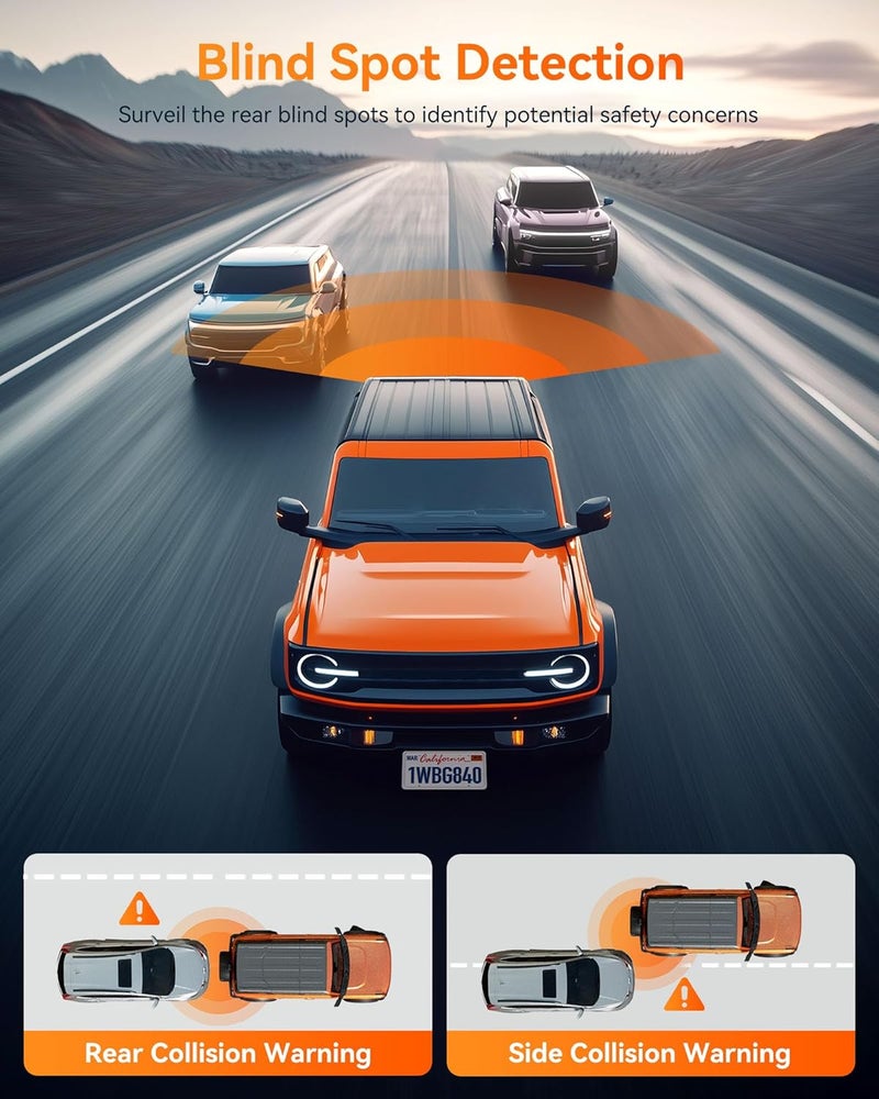 WOLFBOX G840H Mirror Dash Cam with GPS and 32GB Card - Image 3