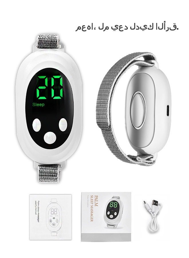 general Relieve Insomnia Instrument, Hand Held Nighttime Sleep Aid Device, Night Anxiety Therapy Relaxatio Pressure (White) - Image 1