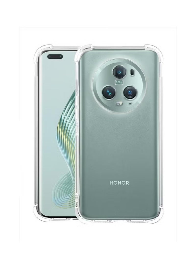 X-level Honor Magic 5 Pro Case Cover with Clear TPU Four Corners Airbags Anti-Scratch Protective Back Cover Transparent Soft Duty Shockproof Protector Anti-Dust Comfortable Protection  - Image 1