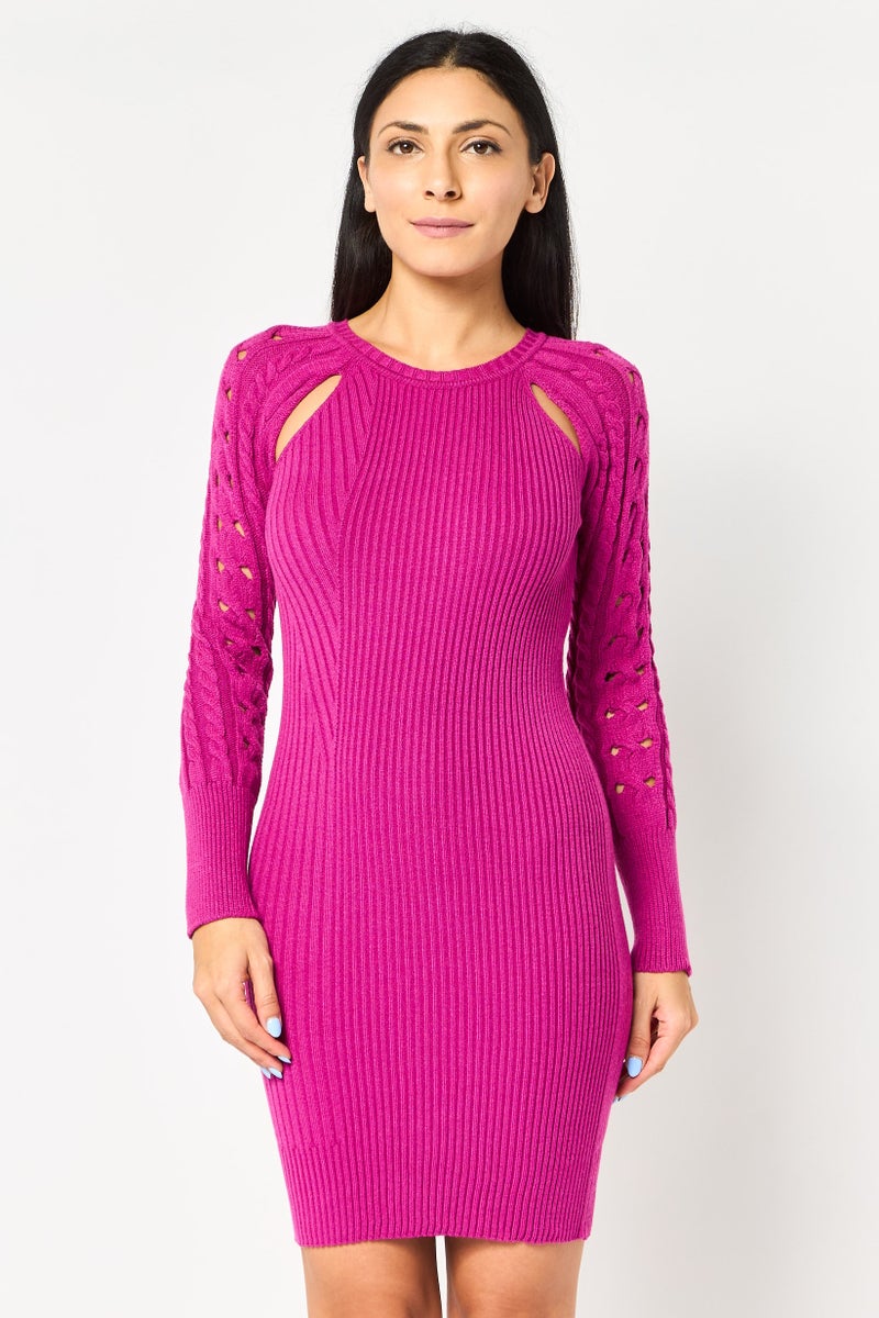 PINKO فستان سترة مضلعة للنساء، بنفسجي - Image 1