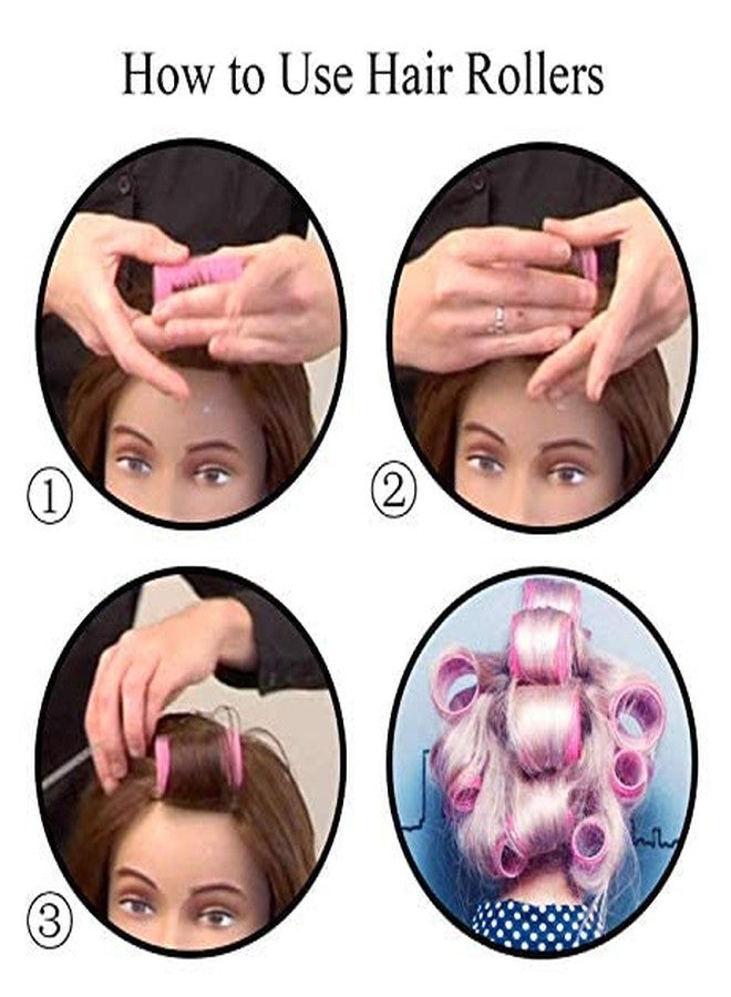 إيكان بكرات شعر إيكان الاحترافية متوسطة الحجم، مشابك لف الشعر، مناسبة للفتيات والسيدات (مجموعة من 6 قطع)، وزن العبوة 20 غرام. - Image 3