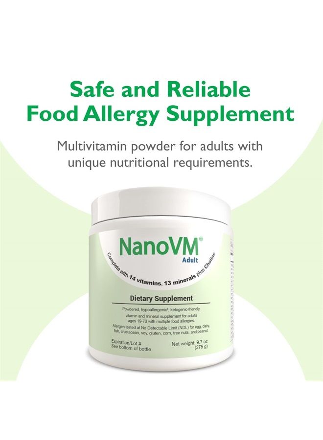 NanoVM Adult, Allergen-Free Vitamin Supplements, Women and Mens Multivitamins with 13 Vitamins & 13 Minerals, Unflavored Multivitamin Powder, Low-Carb Adult Multivitamins, 275g - Solace Nutrition - Image 2