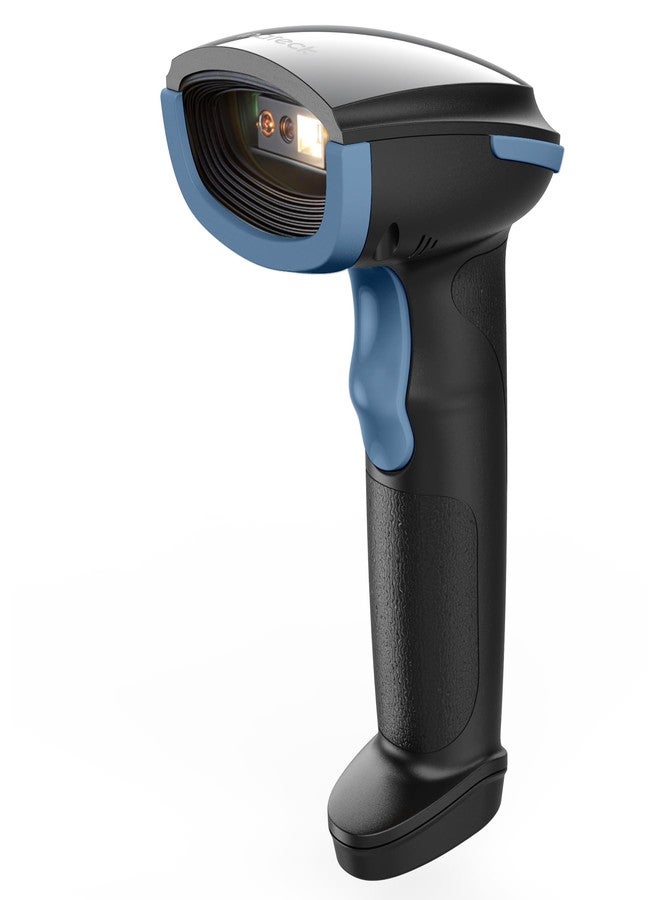 Inateck 2D Barcode Scanner, Wireless Bluetooth QR Barcode Scanner, Handheld Scanner with APP and SDK, 1 Charge for 3 Months, BCST-23 Blue - Image 1