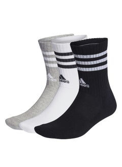 Adidas adidas 3stripes cushioned sportswear 3 pair pack unisex crew socks 