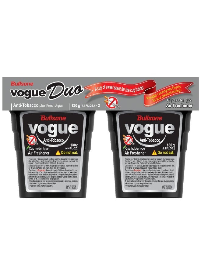 بولسون طقم معطر هواء للسيارة مضاد للتبغ من فوغ مكون من قطعتين 130 جم - Image 1