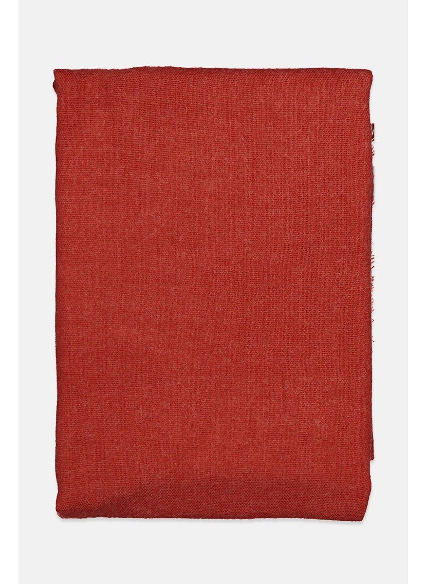 Stradivarius - Women Texture Wrap Scarf 200 L x 80 W cm, Rust - Image 1