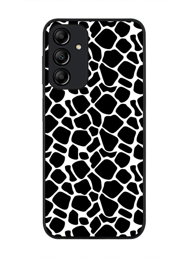 Stylizedd Rugged Black edge case for Samsung Galaxy A15 / A15 5G, Slim fit Soft Case Flexible Anti Drop TPU Gel Thin Cover- Cow Skin Print - Image 1