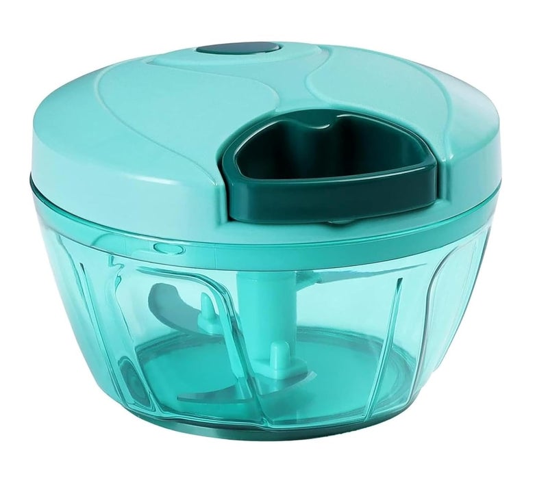 EXPORTTANZA Plastic 450 ML Manual Vegetable Chopper with 3 Blades Pull ChopperVegetable Cutter Dori Chopper Quick Chopper 450 ml Multicolour - Image 2