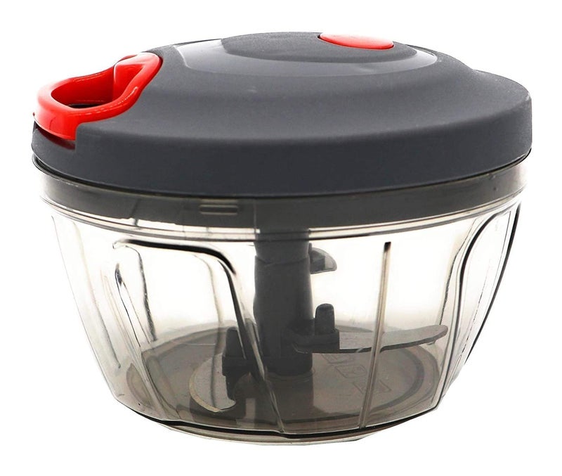 EXPORTTANZA Plastic 450 ML Manual Vegetable Chopper with 3 Blades Pull ChopperVegetable Cutter Dori Chopper Quick Chopper 450 ml Multicolour - Image 1