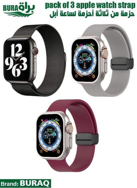 Apple Watch Band Strap For Apple Watch Ultra 2/Ultra 49mm, Series 10 46mm, 9/8/7 45mm, SE2/SE/6/5/4 44mm, 3/2/1 42mm