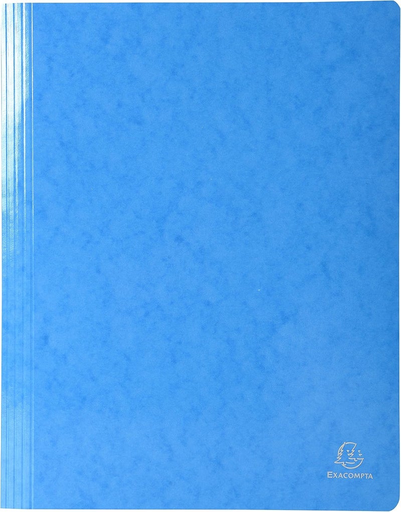 Exacompta - Ref 380806B - Iderama Collection - Flat Bar Files - 240 x 320mm in Size, Suitable for A4 Documents, 355gsm Glossy-Coated Pressboard - Light Blue (Pack of 25) - Image 1