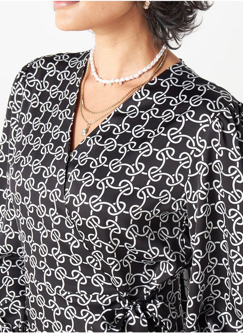 Iconic Printed Wrap Top  - Image 3