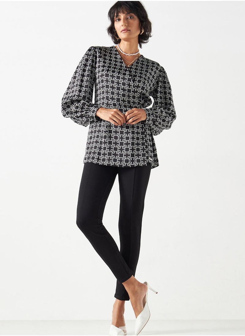 Iconic Printed Wrap Top  - Image 4