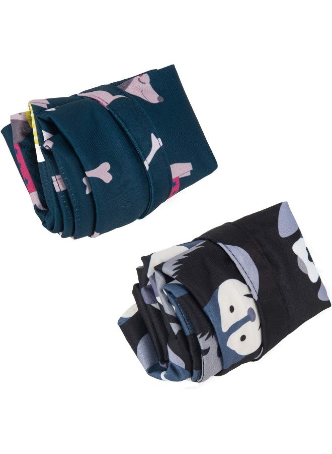 ALVABABY 2pcs Cloth Diaper Wet Dry Bags Waterproof Reusable with Two Zippered Pockets Travel Beach Pool Daycare Soiled Baby Items Yoga Gym Bag for Swimsuits or Wet Clothes - Image 2